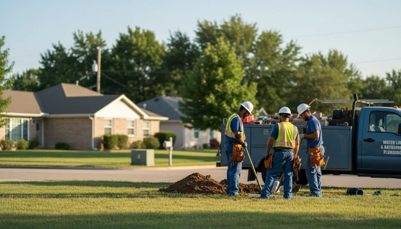 Residential water line and bathroom plumbing service in Westfield, IA